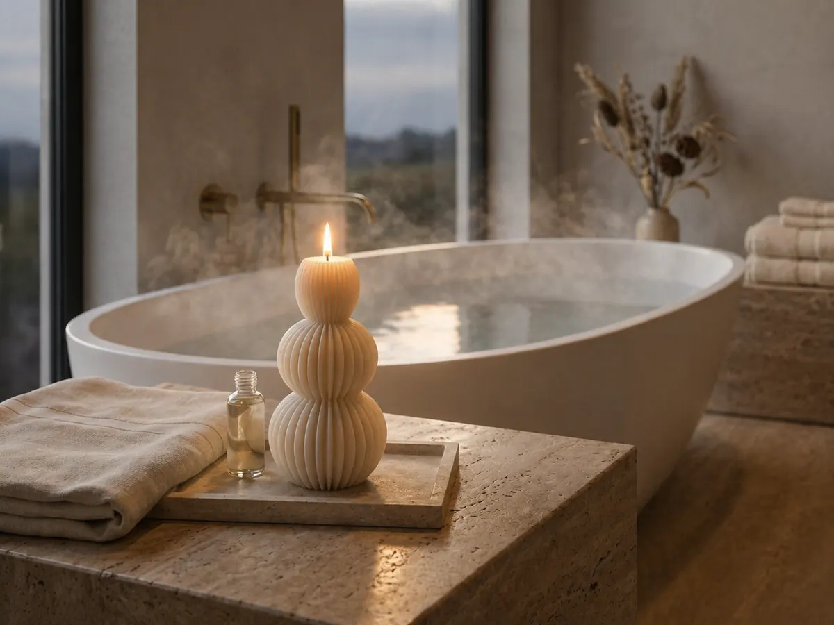 Sculptural pillar candles