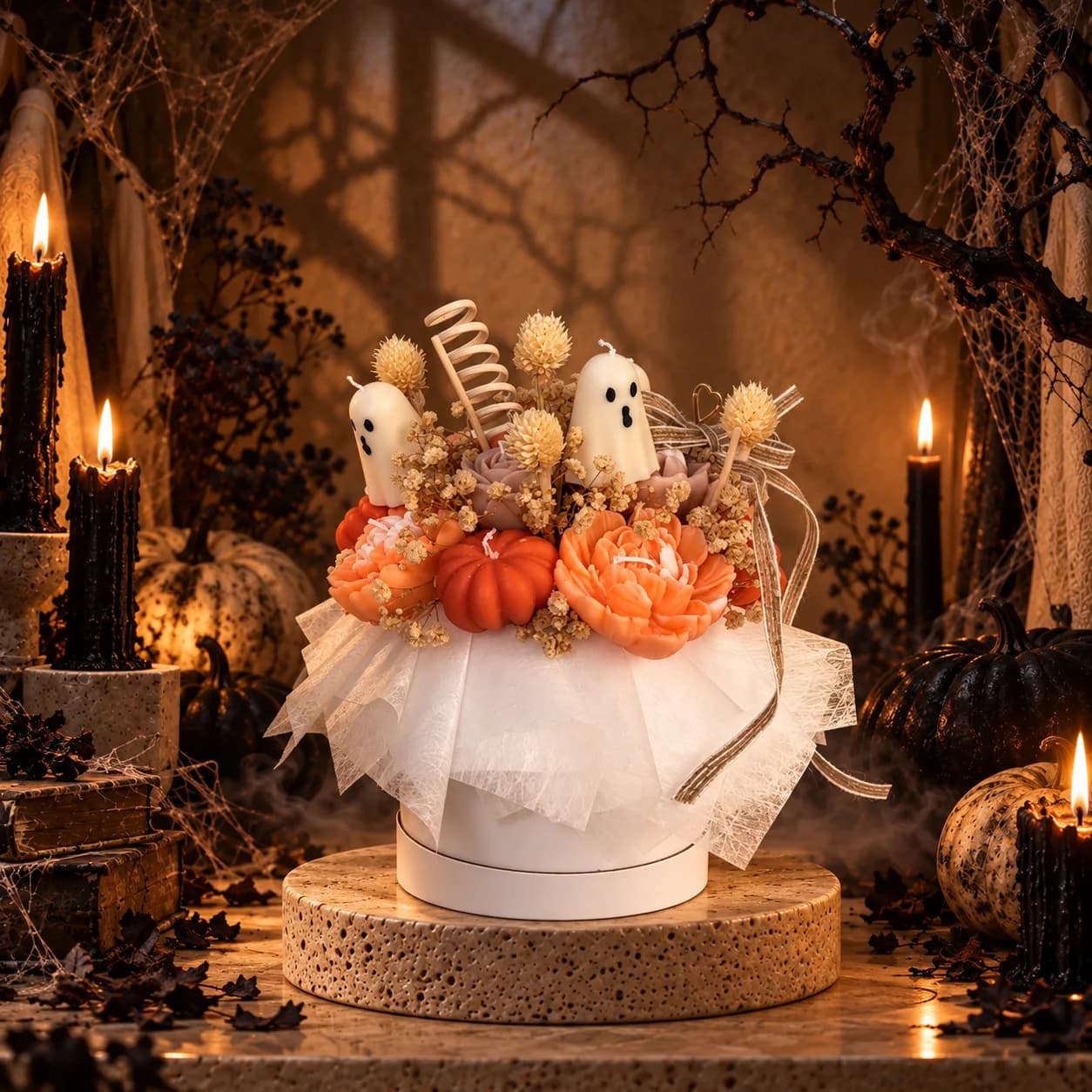 Halloween Candle Bouquet — handcrafted soy-wax candle from Maison de Lumière
